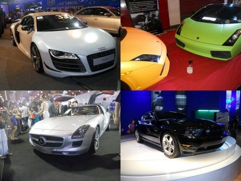 Some of  the high-end cars showcased on the show. 