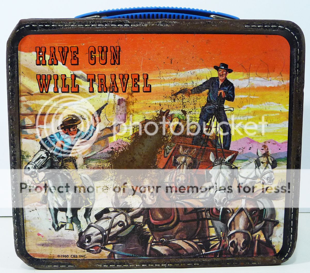 Vintage HAVE GUN WILL TRAVEL LUNCH BOX (1960) PALADIN Aladdin Thermos ...