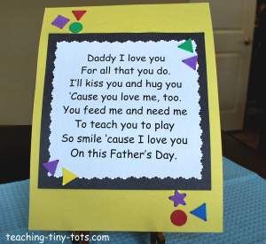 Anyone have a cute fathers day poem from baby? - BabyCenter