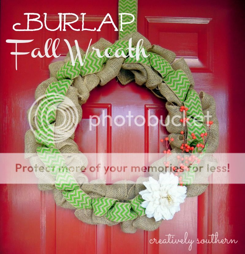 diy burlap fall wreath