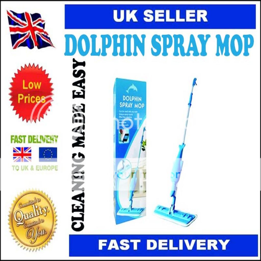 Dolphin Spray MOP Washer Cleaner Microfiber Pads Hard Wooden Laminate Floor