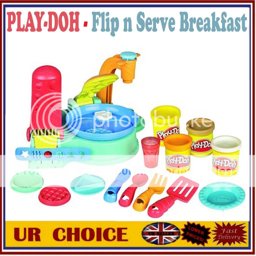 Play Doh Dough Flip N Serve Breakfast Maker Creative Cooking Toy Kids Fun Game